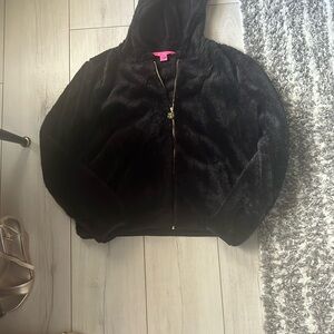 Lilly Pulitzer Black Teddy Jacket